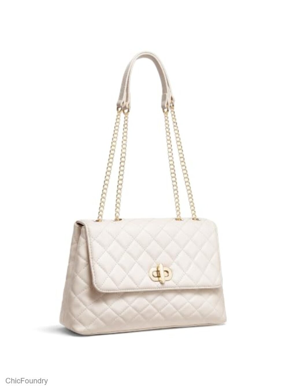 Quilted Soft Leather Shoulder Satchel Crossbody Purse Adjustable Strap